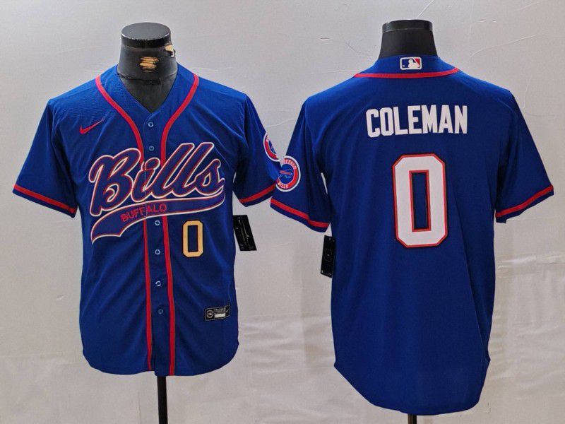 Men Buffalo Bills #0 Coleman Blue Joint Name 2024 Nike Limited NFL Jersey style 2